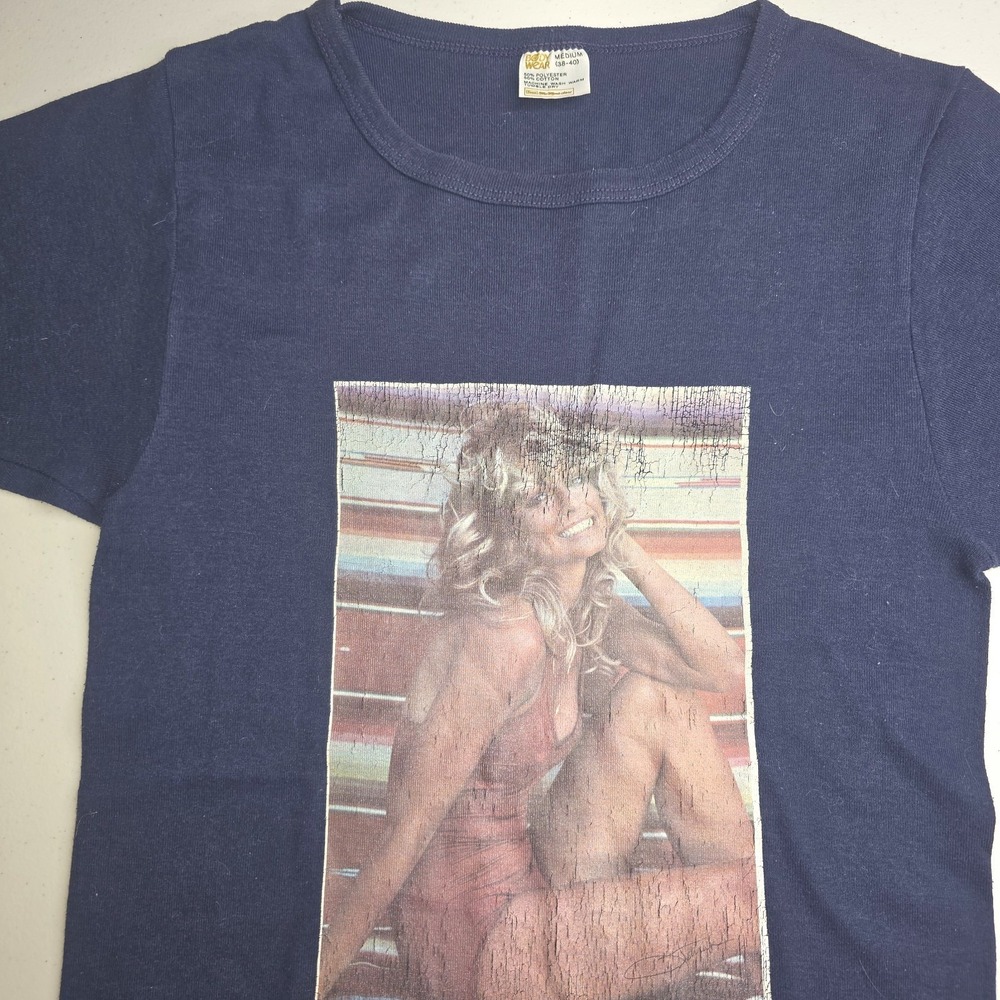 Vintage 1978 Farrah Fawcett T-shirt Medium Body Wear USA Charlies Angels -3278